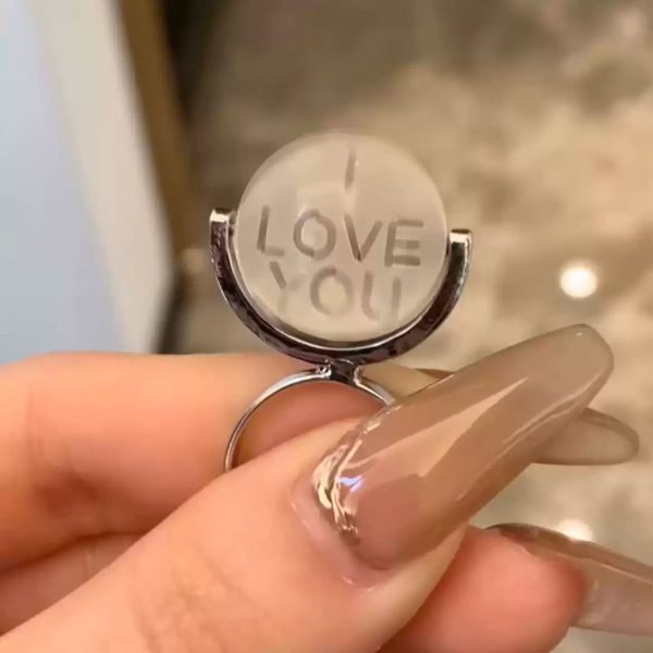 Rotating Disc I Love You Couple Ring For Discount